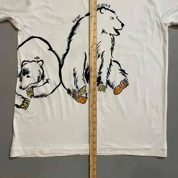 Vintage 90s Becik Designs Polar Bear T-Shirt Single-Stitch Graphic Tee XL - Picture 5 of 6